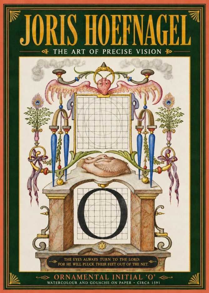 Joris Hoefnagel Ornamental Initial 'O' No3 - Póster
