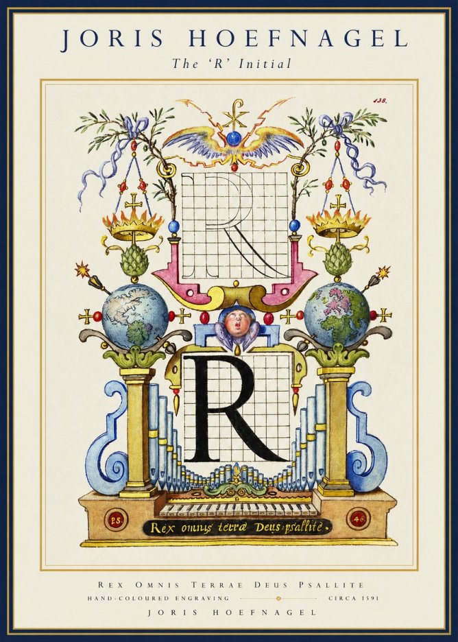 Joris Hoefnagel The 'R' Initial No1 - Póster