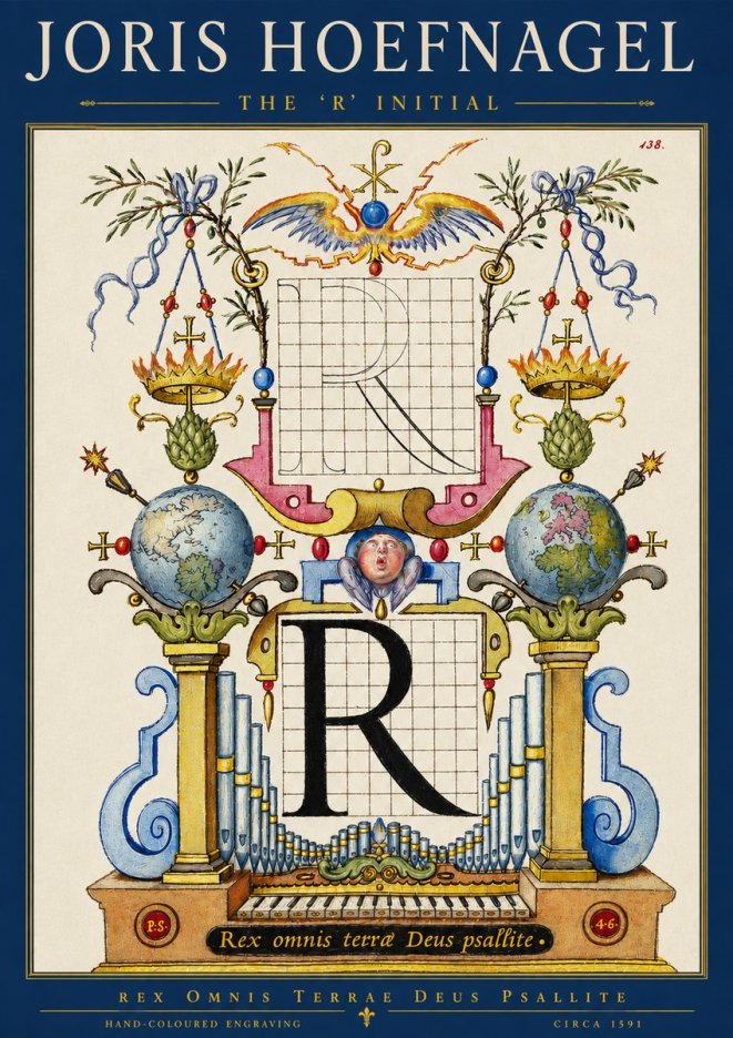 Joris Hoefnagel The 'R' Initial No3 - Póster