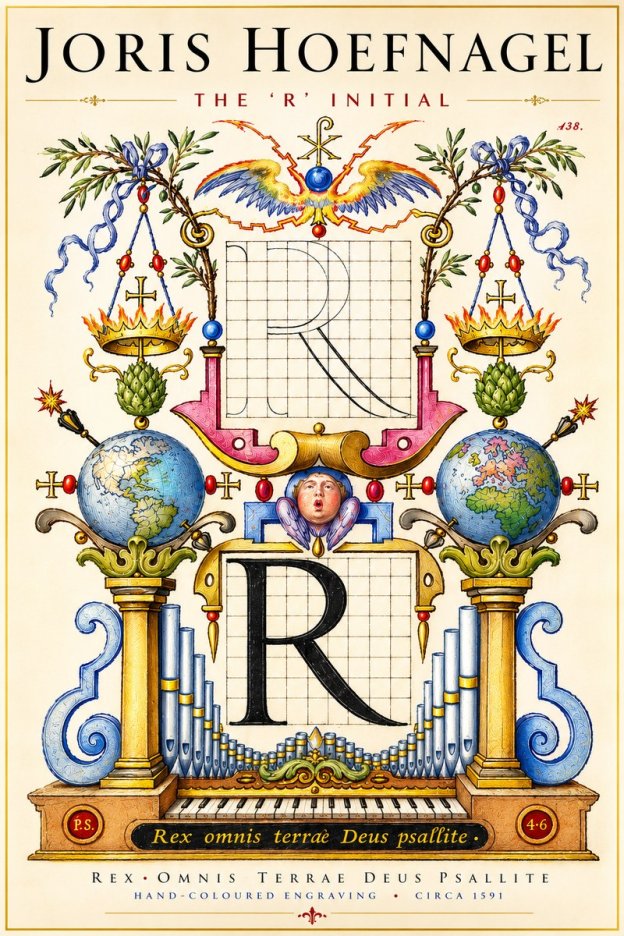 Joris Hoefnagel The 'R' Initial No4 - Póster