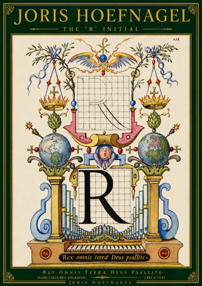 Joris Hoefnagel The 'R' Initial No5 - Póster