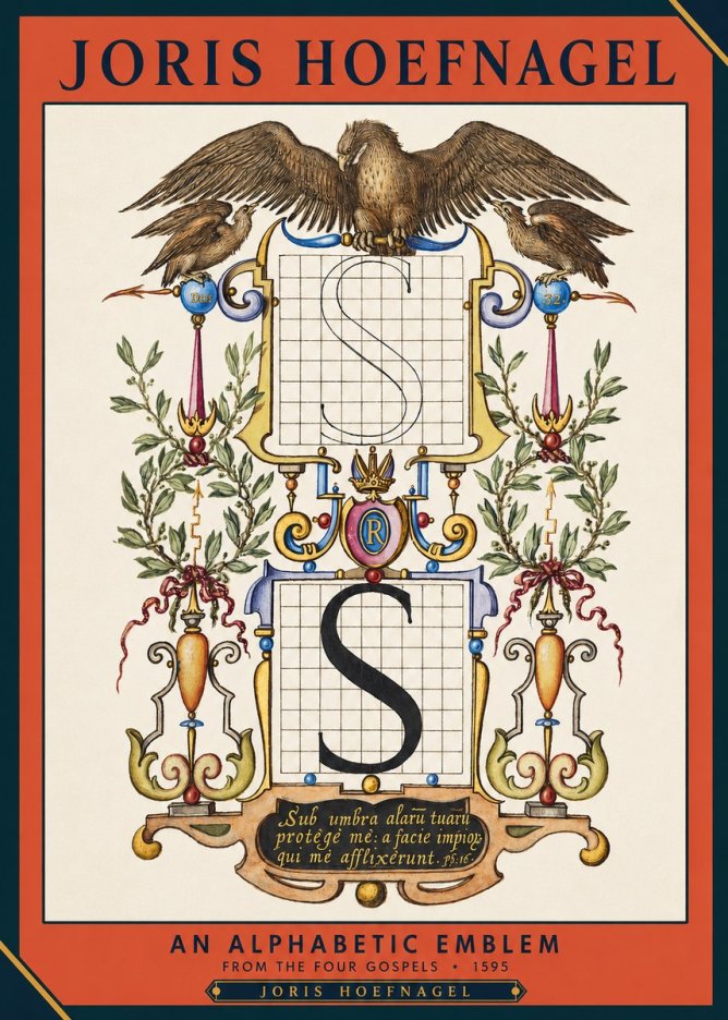 Joris Hoefnagel An Alphabetic Emblem from the Four Gospels No2 - Póster