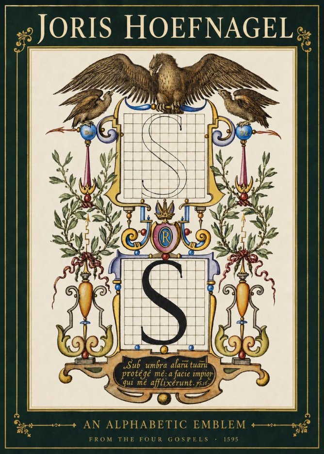Joris Hoefnagel An Alphabetic Emblem from the Four Gospels No3 - Póster