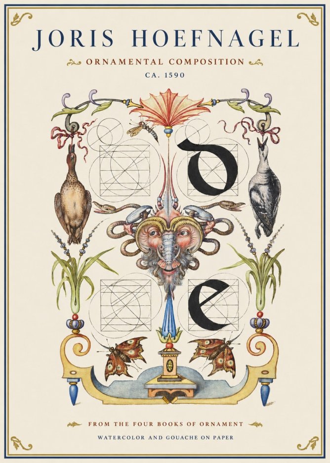 Joris Hoefnagel Ornamental Composition No1 - Póster
