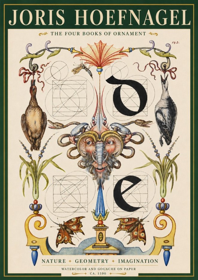 Joris Hoefnagel Ornamental Composition No3 - Póster