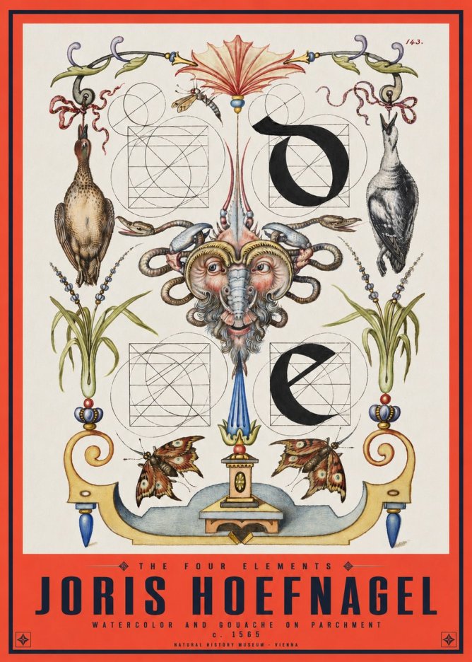 Joris Hoefnagel Ornamental Composition No6 - Póster