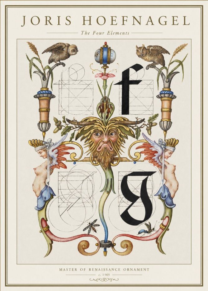 Joris Hoefnagel The Four Elements II No1 - Póster