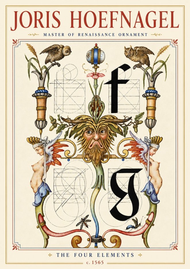 Joris Hoefnagel The Four Elements II No4 - Póster