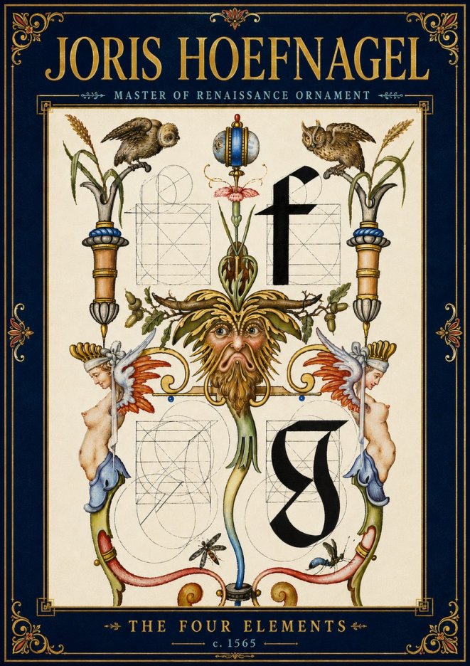 Joris Hoefnagel The Four Elements II No6 - Póster