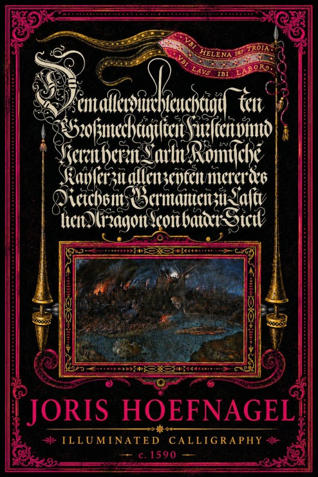 Joris Hoefnagel Illuminated Calligraphy No4 - Póster