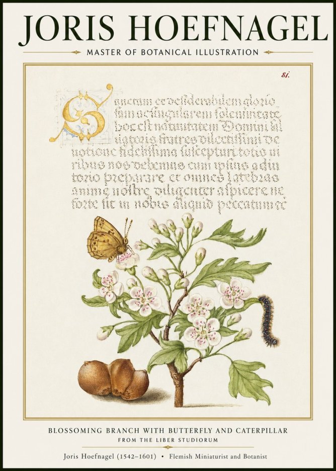 Joris Hoefnagel Blossoming Branch No2 - Póster
