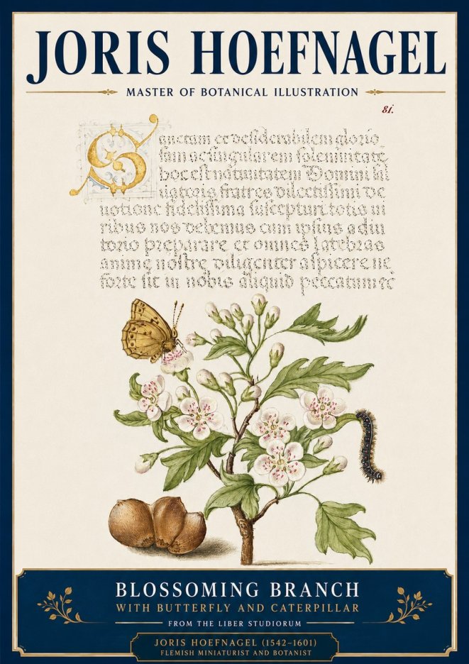 Joris Hoefnagel Blossoming Branch No4 - Póster
