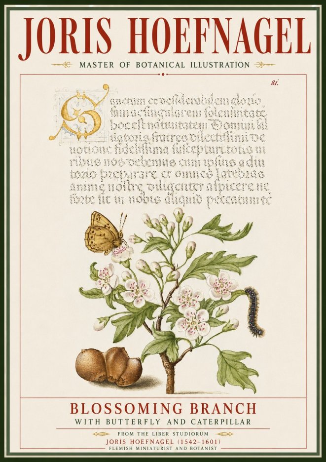 Joris Hoefnagel Blossoming Branch No5 - Póster