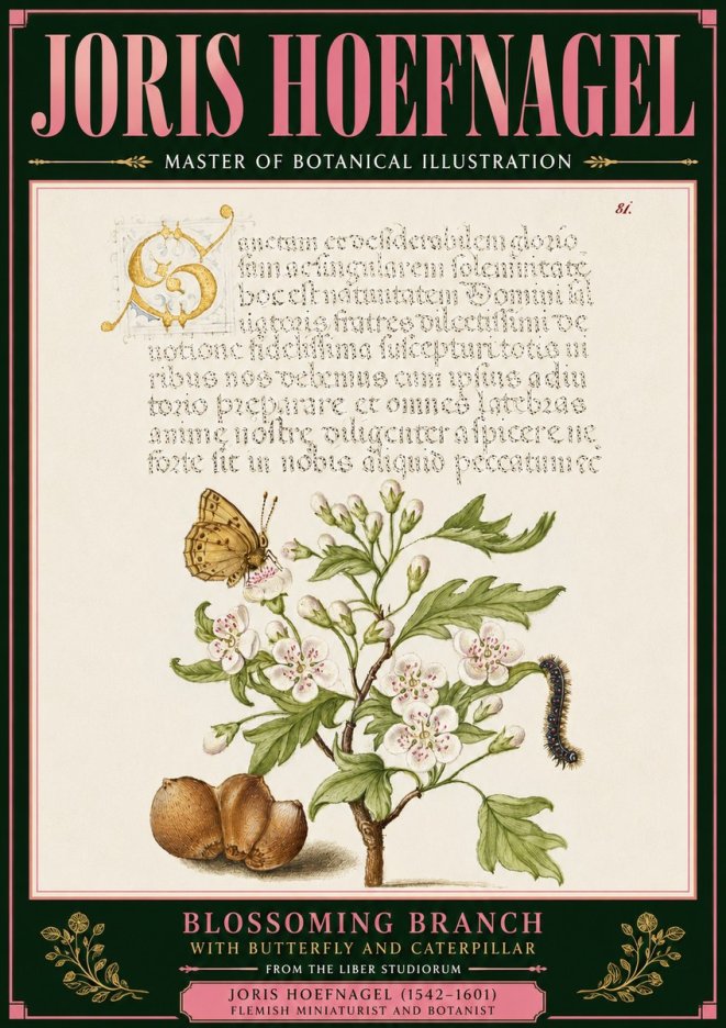 Joris Hoefnagel Blossoming Branch No6 - Póster