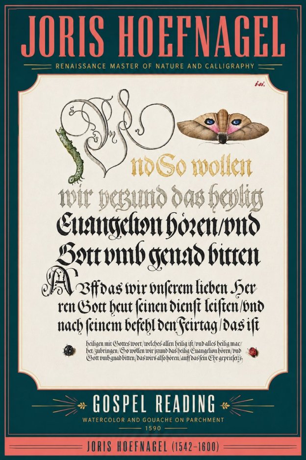 Joris Hoefnagel Gospel Reading No5 - Póster