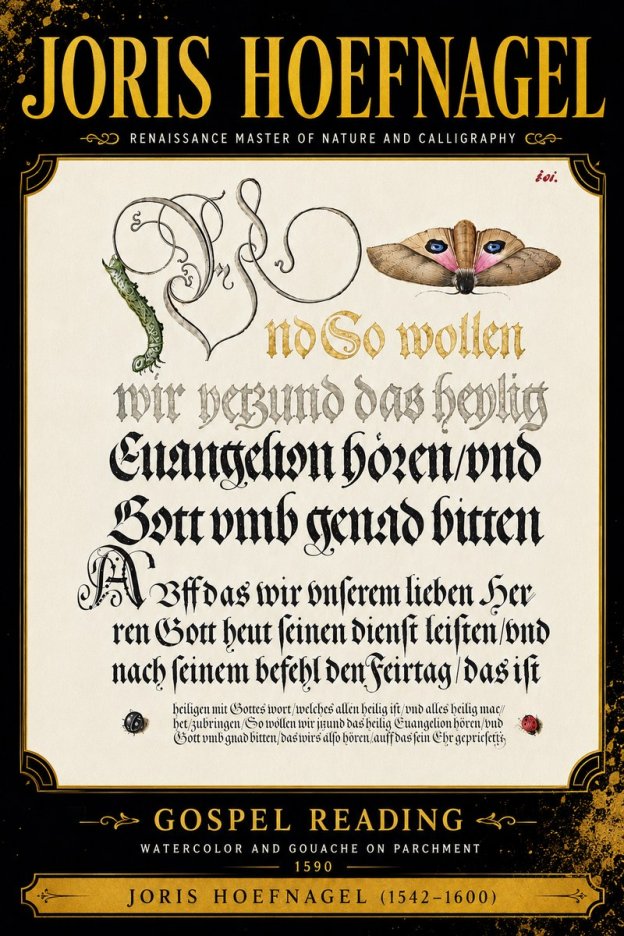 Joris Hoefnagel Gospel Reading No6 - Póster