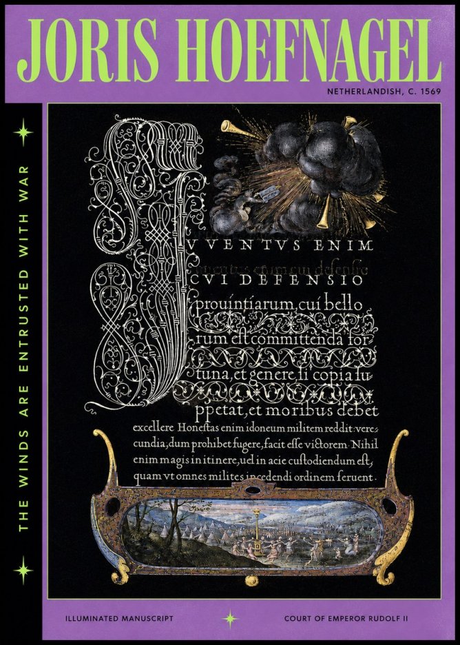 Joris Hoefnagel The Winds Are Entrusted with War No3 - Póster