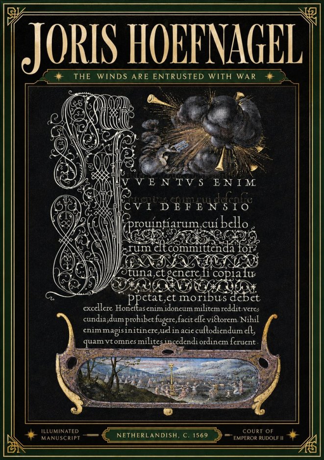 Joris Hoefnagel The Winds Are Entrusted with War No4 - Póster