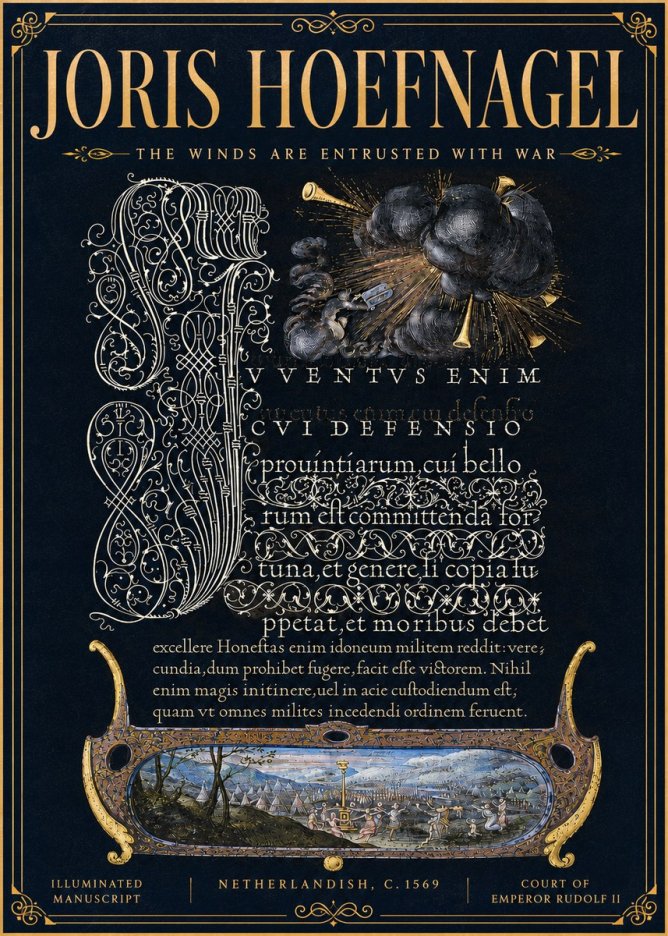 Joris Hoefnagel The Winds Are Entrusted with War No6 - Póster