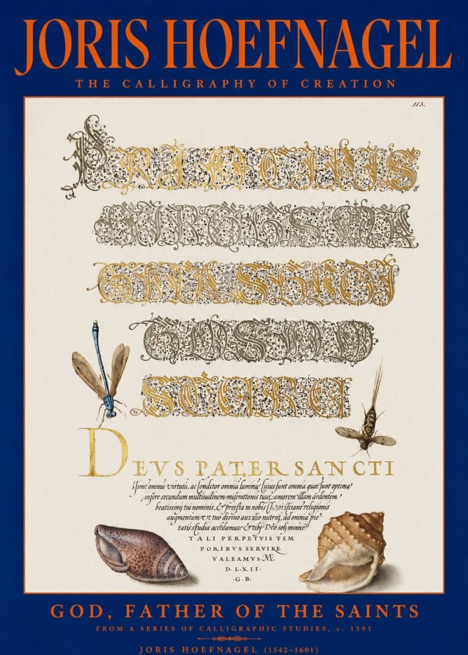 Joris Hoefnagel Praise Be to God the Father No3 - Póster