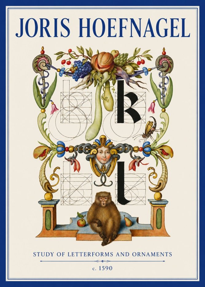 Joris Hoefnagel Study of Letterforms and Ornaments No4 - Póster