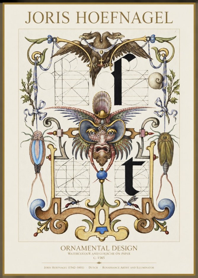 Joris Hoefnagel Ornamental Design II No1 - Póster