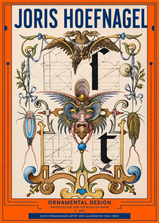 Joris Hoefnagel Ornamental Design II No2 - Póster