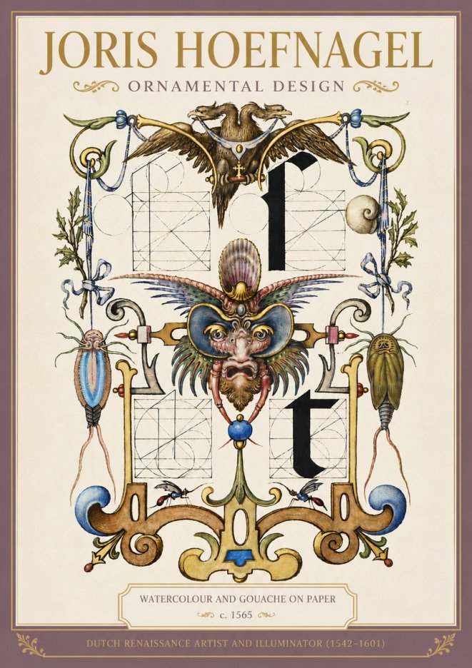 Joris Hoefnagel Ornamental Design II No4 - Póster