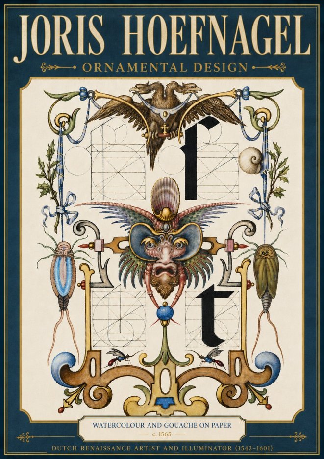 Joris Hoefnagel Ornamental Design II No6 - Póster