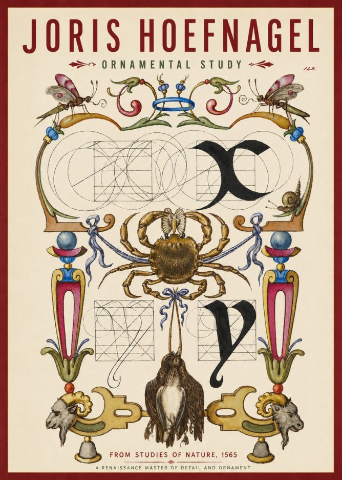 Joris Hoefnagel Ornamental Study II No3 - Póster