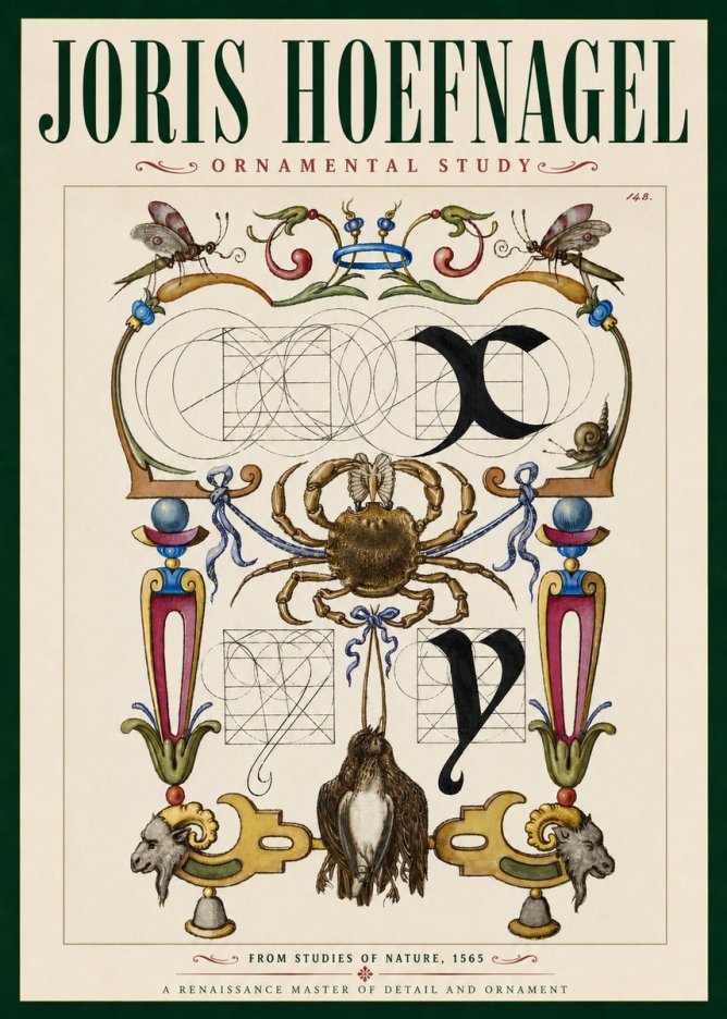 Joris Hoefnagel Ornamental Study II No4 - Póster