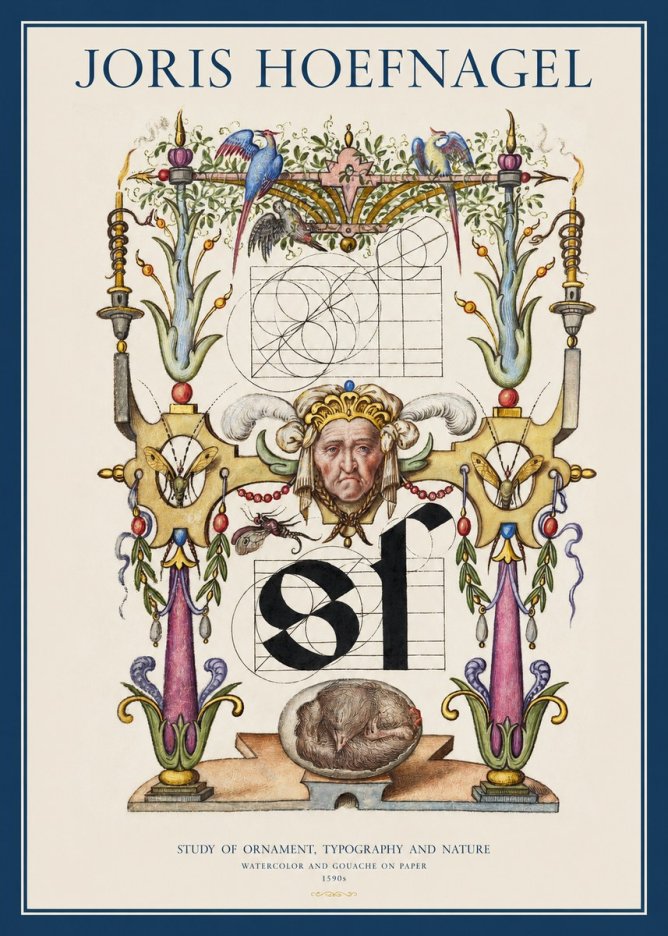 Joris Hoefnagel Mastery in Detail - Renaissance Ornament & Nature Studies No5 - Póster