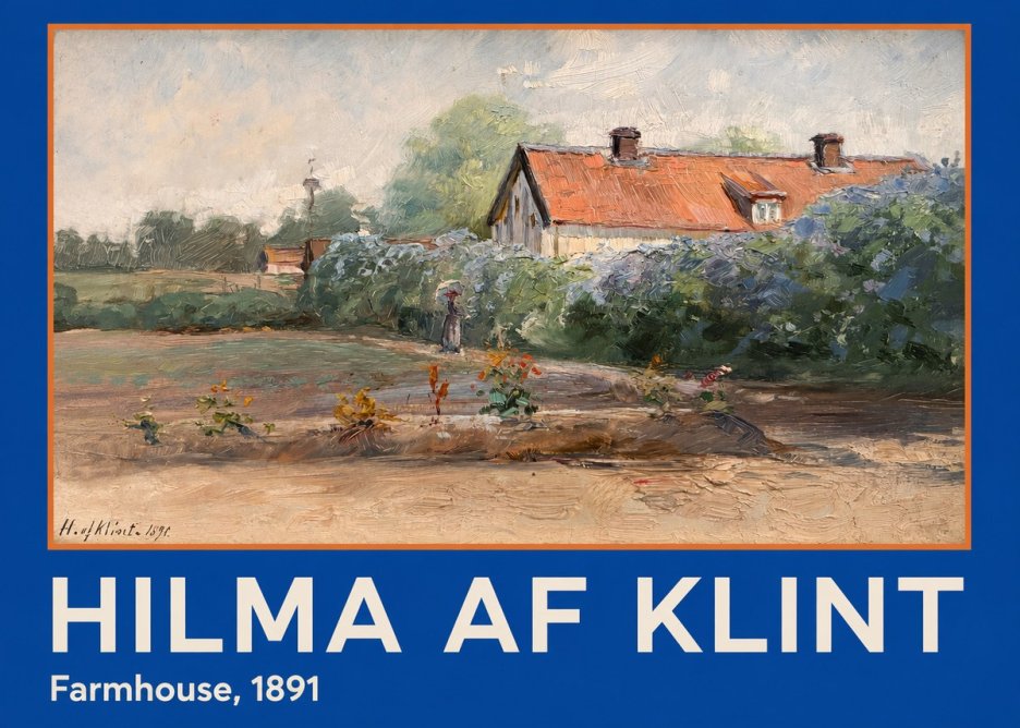 Hilma af Klint Farmhouse, 1891 No2 - Póster