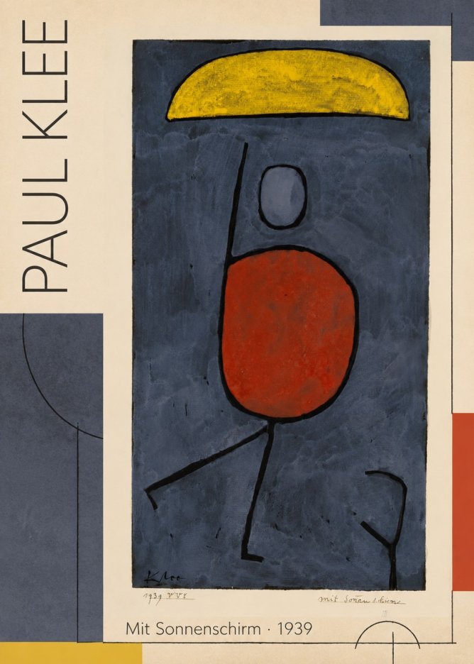 Paul Klee Mit Sonnenschirm No2 - Póster