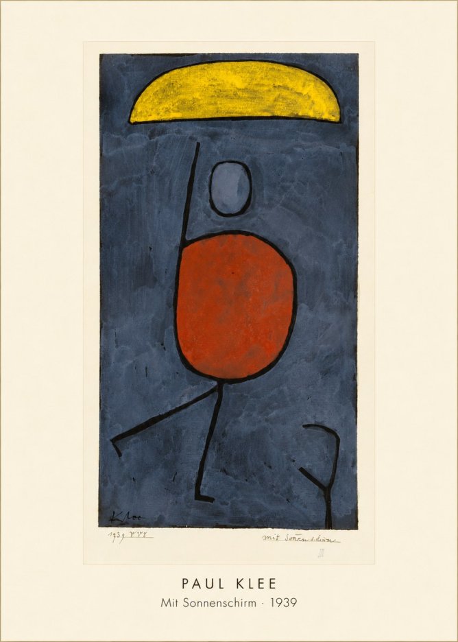 Paul Klee Mit Sonnenschirm No4 - Póster