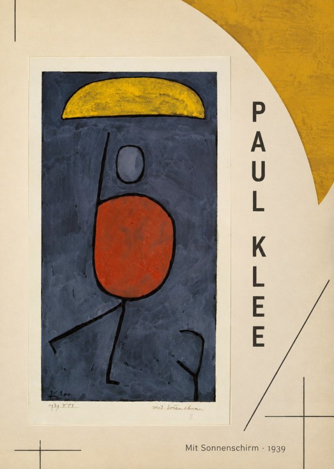Paul Klee Mit Sonnenschirm No6 - Póster