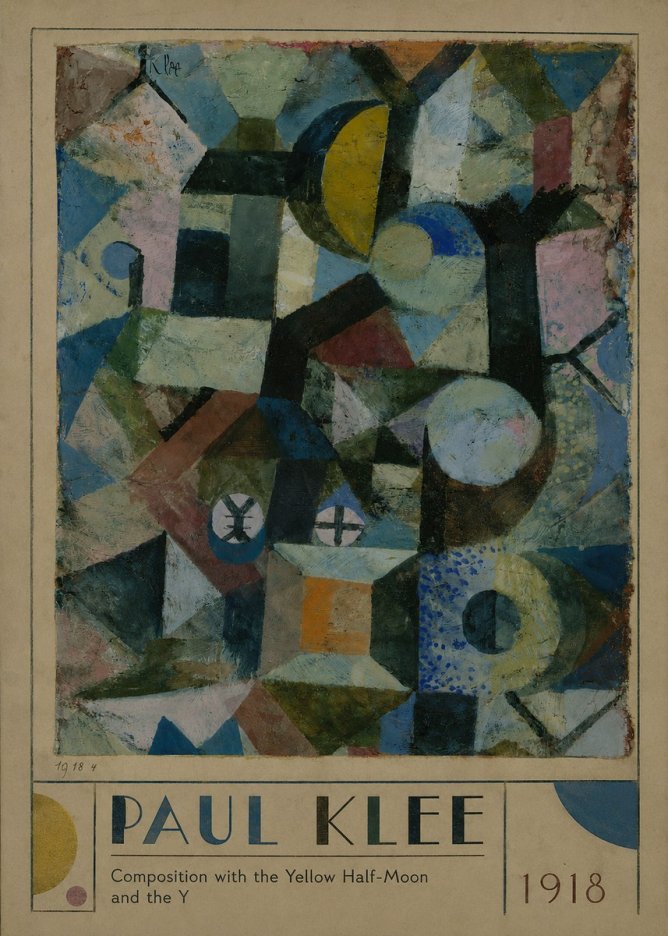 Paul Klee Composition with the Yellow Half-moon and the Y No1 - Póster