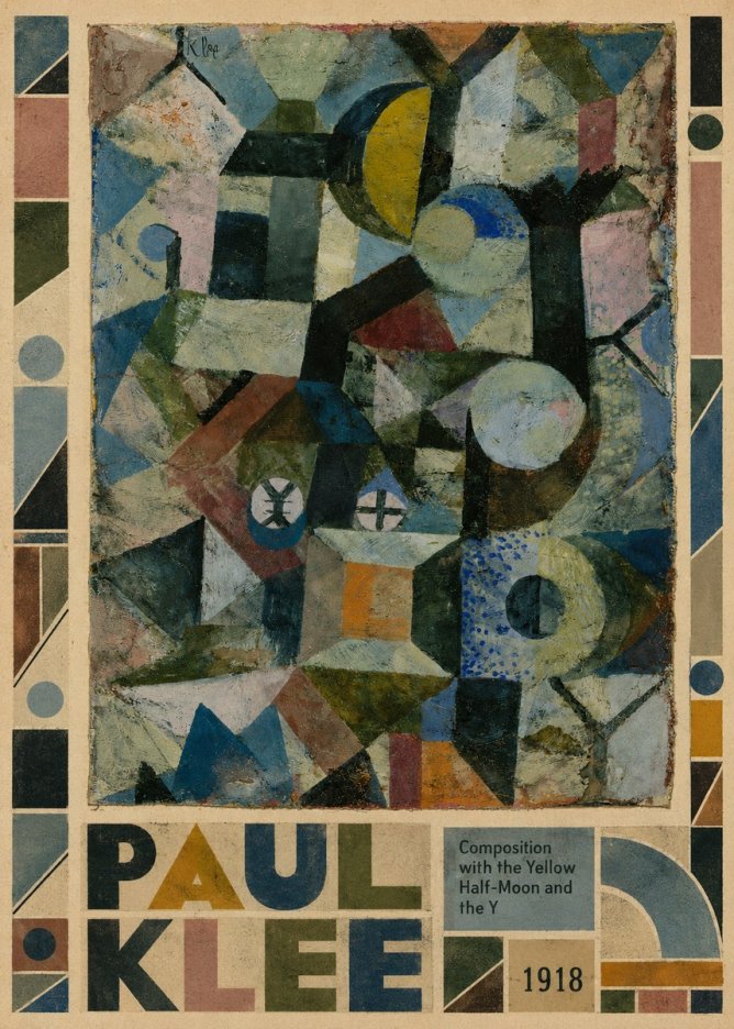 Paul Klee Composition with the Yellow Half-moon and the Y No5 - Póster