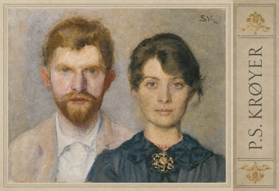 P.S. Krøyer Self-portrait with Marie Krøyer No2 - Póster