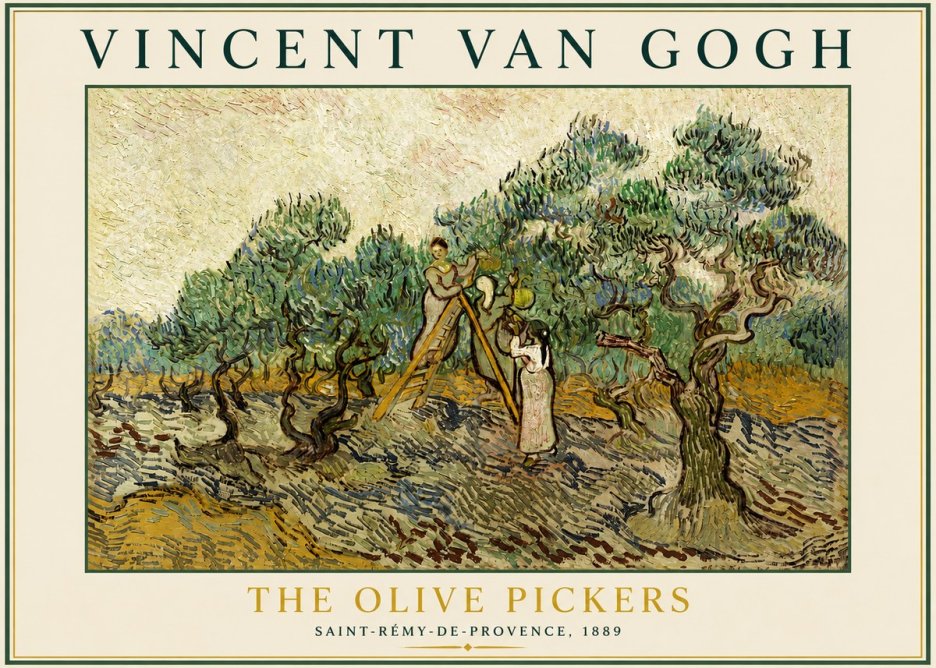 Van Gogh The Olive Pickers II No3 - Póster