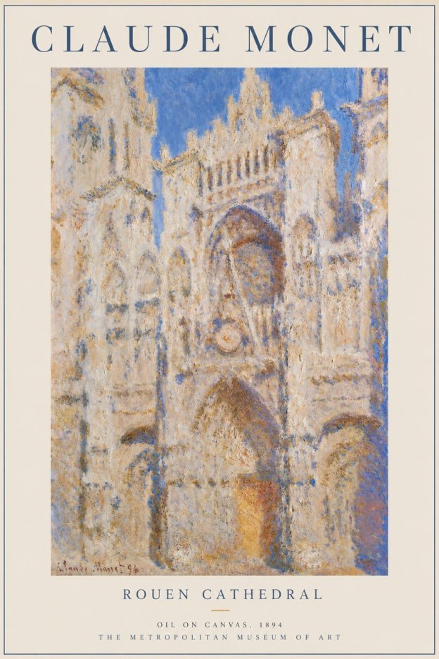 Monet Rouen Cathedral No2 - Póster
