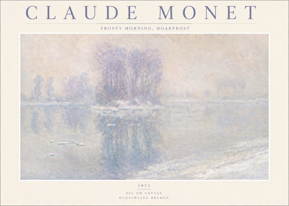 Monet Frosty Morning, Hoarfrost No2 - Póster