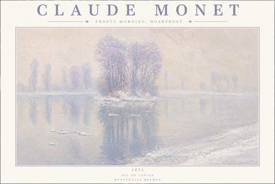Monet Frosty Morning, Hoarfrost No6 - Póster