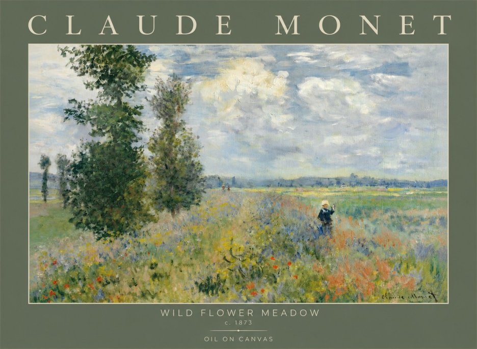 Monet Wild Flower Meadow No2 - Póster