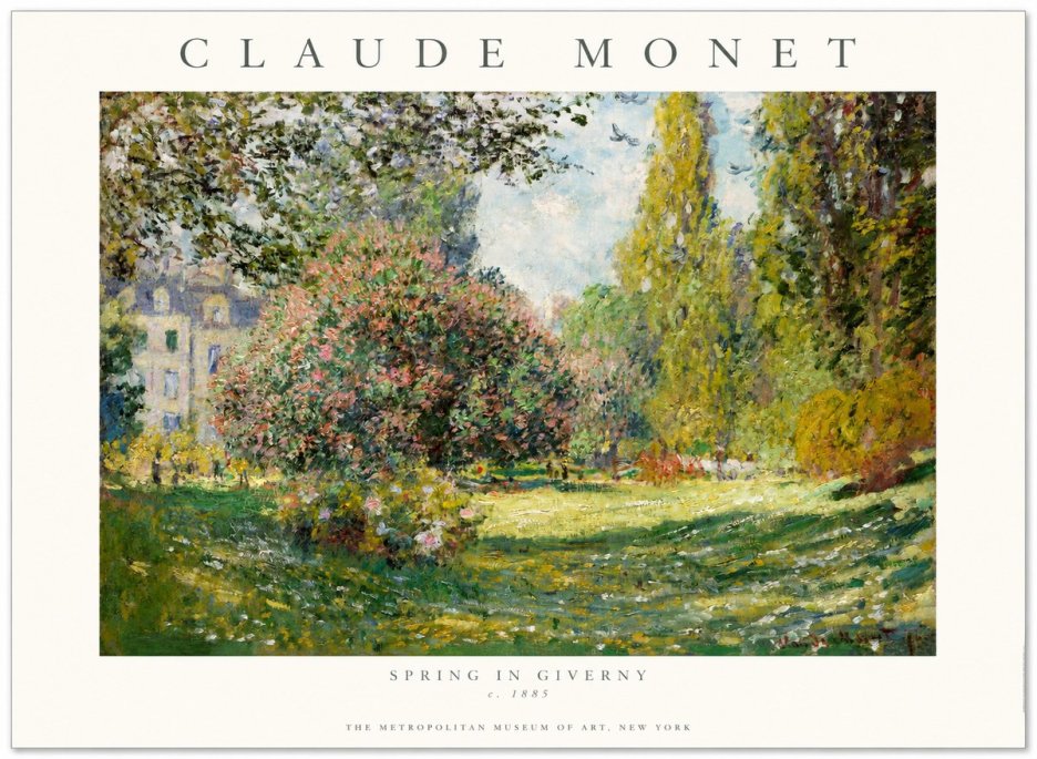 Monet Spring in Giverny No1 - Póster