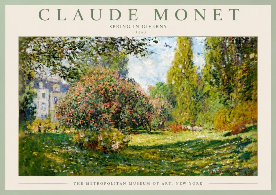 Monet Spring in Giverny No5 - Póster