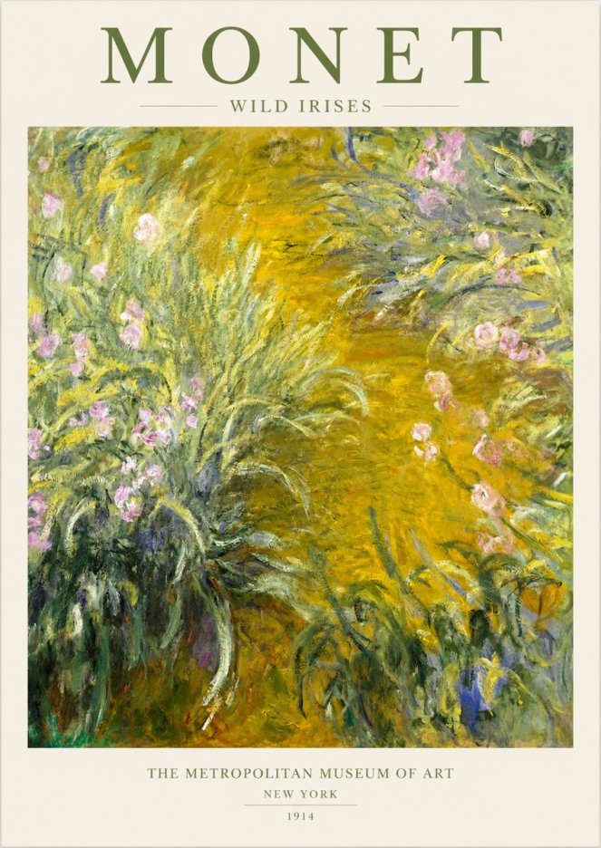 Monet Wild Irises No1 - Póster