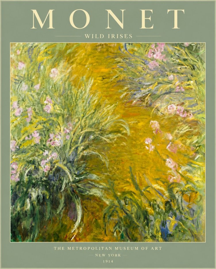 Monet Wild Irises No6 - Póster