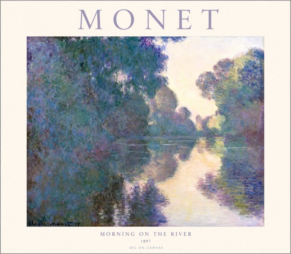 Monet Morning on the River No1 - Póster