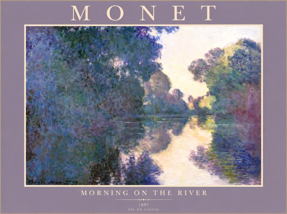 Monet Morning on the River No5 - Póster